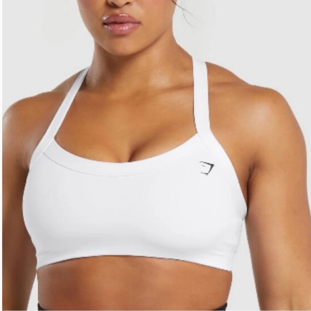 Gymshark Cotton Lifting Sports Bra in White - Picture 8 of 8